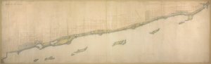Plan de Chicago 1909: Lake Shore desde Chicago Avenue hacia el sur hasta Wilmette