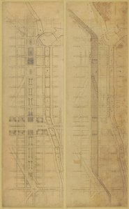 Placa 78 2 Dibujos del Plan de Chicago: Ubicación y disposición sugeridas de la... de Daniel Burnham