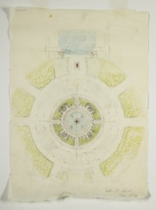 Punto Redondo del Potomac, Washington D.C., Plano de la Piscina Circular, 1909 de Daniel Burnham