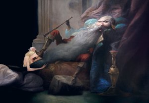 Y ella le rogó que la dejara vivir, de Barba Azul por Charles Perrault de Daniel Cacouault