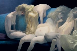 La joven novia y las esposas muertas (detalle), de Barba Azul por Charles Perrault