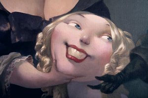 La propuesta (detalle), de Barba Azul por Charles Perrault de Daniel Cacouault