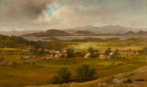Vista de Charlotte y el lago Champlain de Daniel Folger Bigelow