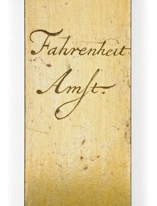 Escala de termómetro firmada de Daniel Gabriel Fahrenheit
