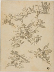 Bocetos de ángeles y putti