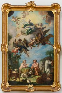 El Paraíso (boceto para un fresco del techo de la basílica de Sonntagberg, Baja Austria)