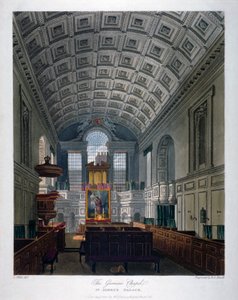 Vista interior de la Capilla Real en el Palacio de St James, Westminster, Londres de Daniel Havell