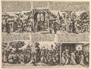 Diferentes escenas, de los Evangelios y de Acta Apostolorum de Daniel Hopfer