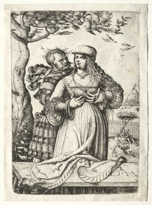 Soldado abrazando a una mujer de Daniel Hopfer