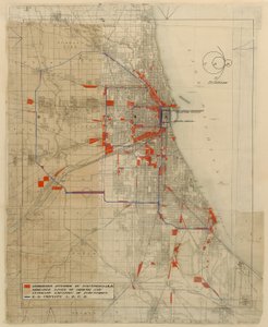Plano de Chicago, Chicago, Illinois, Diagrama de circuitos ferroviarios de Daniel Hudson Burnham