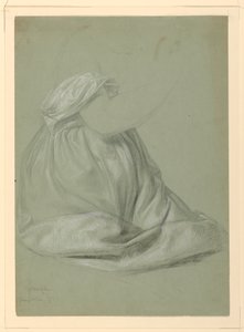 Estudio de drapeado para "Una Magdalena" de Daniel Huntington