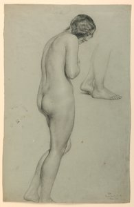 Dibujo, Desnudo femenino, 1858 de Daniel Huntington