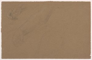 Dibujo, Estudios de la mano derecha, 1850-60 de Daniel Huntington