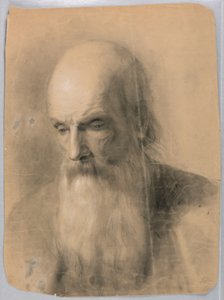 Dibujo, Estudio para "A Lesson in Ch, 1863 de Daniel Huntington