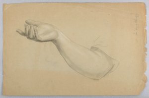 Dibujo, Estudio para "Una lección de caridad", 1850 de Daniel Huntington