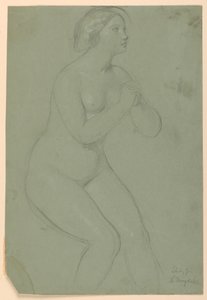 Dibujo, Estudio para "Una Magdalena", F, 1852 de Daniel Huntington