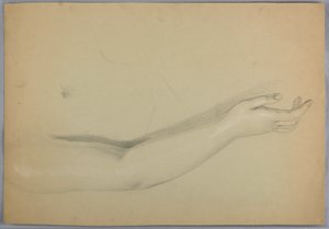 Dibujo, Estudio para duplicado de "C, 1850 de Daniel Huntington