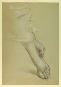 Dibujo, Estudio para Justicia y Pe de Daniel Huntington