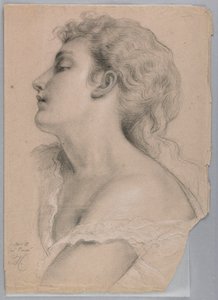 Dibujo, Estudio para "Justice and Pe, 1878 de Daniel Huntington