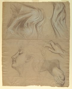 Dibujo, Estudio para "Justice and Pe, 1878 de Daniel Huntington