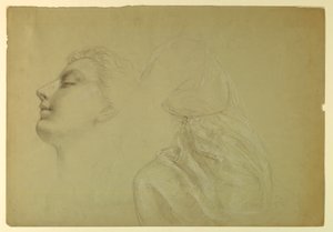 Dibujo, Estudio para "Justicia y Paz", 1886 de Daniel Huntington