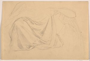 Dibujo, Estudio para "Justice and Peace:, Drapery, 1878-86 de Daniel Huntington