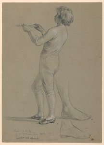 Dibujo, Estudio para "Recepción de Martha Washington", 1860 de Daniel Huntington