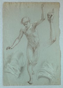 Dibujo, Estudio para "El sueño de Mercy", 1857-58 de Daniel Huntington