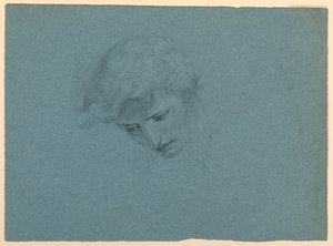 Dibujo, Estudio para "El sueño de Mercy", 1857 de Daniel Huntington