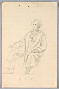 Dibujo, Estudio para "Grupo científico", 1858 de Daniel Huntington