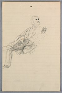 Dibujo, Estudio para "Grupo científico", 1858 de Daniel Huntington