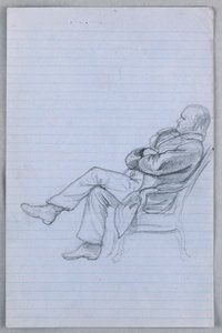 Dibujo, Estudio para "Grupo científico", 1858 de Daniel Huntington