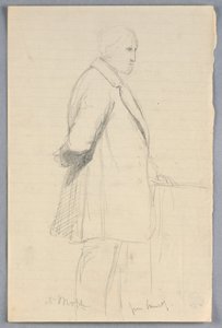 Dibujo, Estudio para "Grupo científico", 1858 de Daniel Huntington