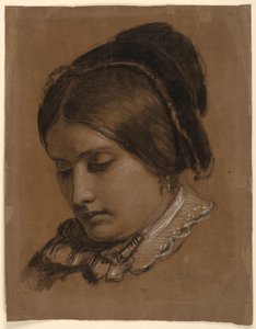 Dibujo, La mujer del artista Sophie, 1853 de Daniel Huntington