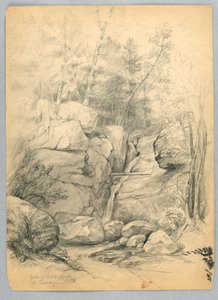 Cataratas del arroyo de los artistas, North Conway, New Hampshire de Daniel Huntington