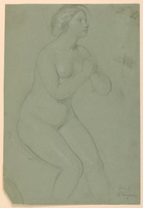 Estudio de Desnudo Femenino para "Una Magdalena" de Daniel Huntington