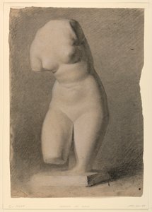 Torso femenino de un molde de yeso