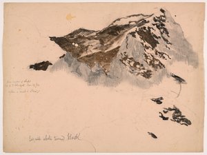 Desde la ventana del chalet, cima del Monte Scheidegg, después de una niebla y tormenta de Daniel Huntington