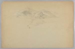 Boceto de paisaje, Monte Desierto, Maine de Daniel Huntington