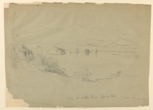 Boceto de paisaje, Walker Pond, New Hampshire de Daniel Huntington