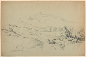 Monte Chocorua desde la colina cerca de Tamworth, suroeste del lago de Daniel Huntington