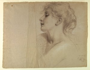 La señora Levicz como Paz, Estudio para "Justicia y Paz" de Daniel Huntington