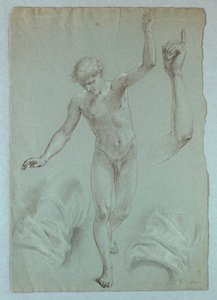 Ángel Desnudo, Brazo del Ángel y Estudios de Drapería, Estudio para "El Sueño de la Misericordia" de Daniel Huntington