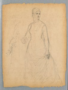 Boceto para retrato de una mujer de pie de Daniel Huntington