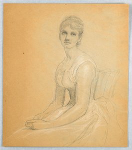 Boceto para retrato de una mujer de Daniel Huntington