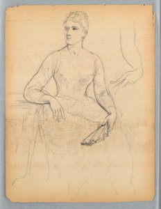 Boceto para un retrato de una mujer sentada
