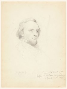 Boceto de la cabeza de Peter Richards para su retrato de Daniel Huntington