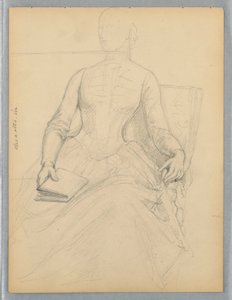 Boceto de mujer sentada de Daniel Huntington