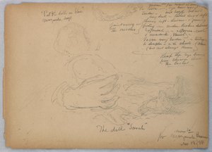 Bocetos para el retrato de Marguerite Burrows, 18 de noviembre de 1884 de Daniel Huntington