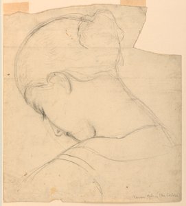 Estudio para "Chica romana", Cabeza de una mujer de Daniel Huntington